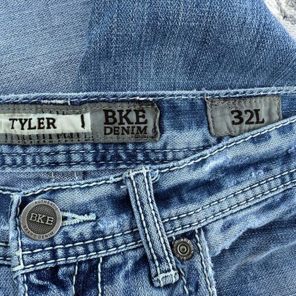 BKE Men’s Sz 32 Long Tyler Straight Leg Jeans - Picture 3 of 6